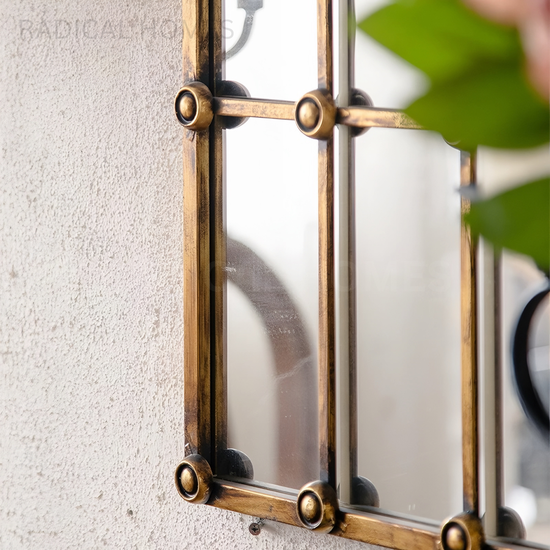 ARLINGTON Rustic Window Wall Mirror - Radical Homes Singapore