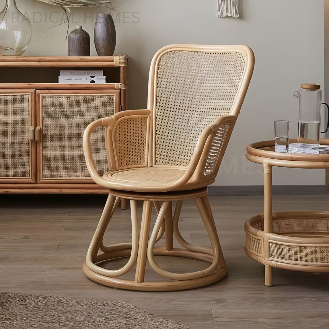 EDORIA Vintage Rattan Armchair - Radical Homes Singapore