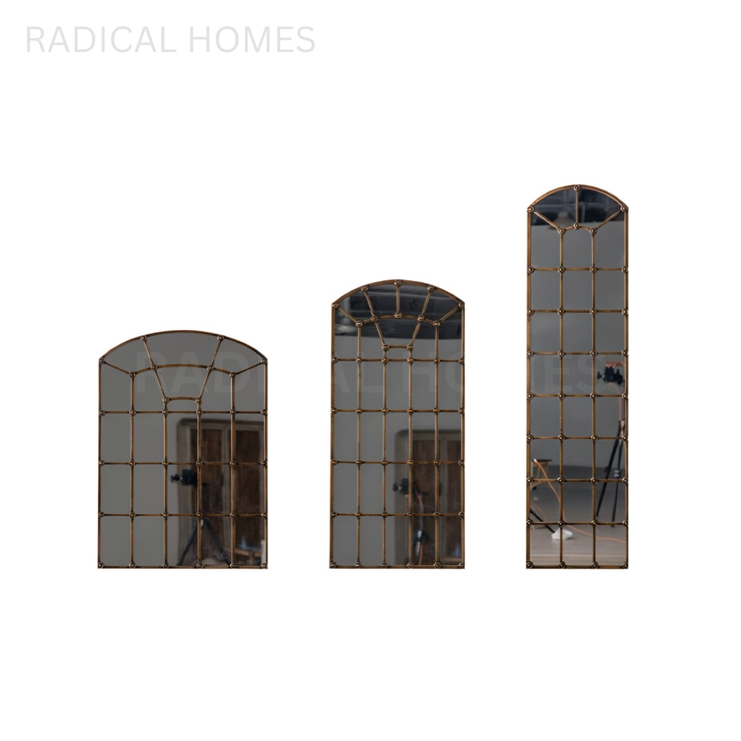 ARLINGTON Rustic Window Wall Mirror - Radical Homes Singapore