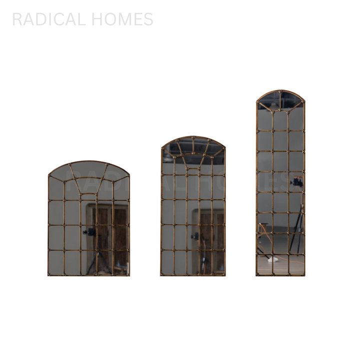 ARLINGTON Rustic Window Wall Mirror - Radical Homes Singapore