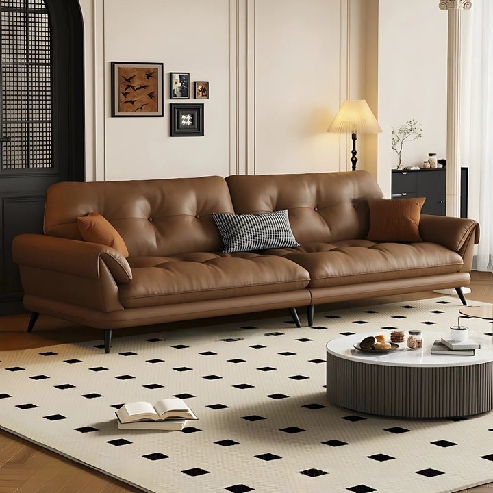 VARESE Modern Genuine Leather Sofa