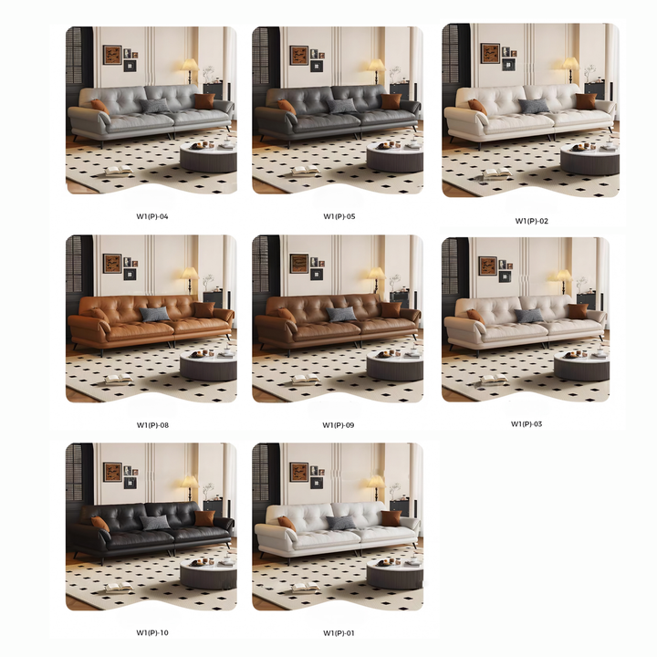 VARESE Modern Genuine Leather Sofa