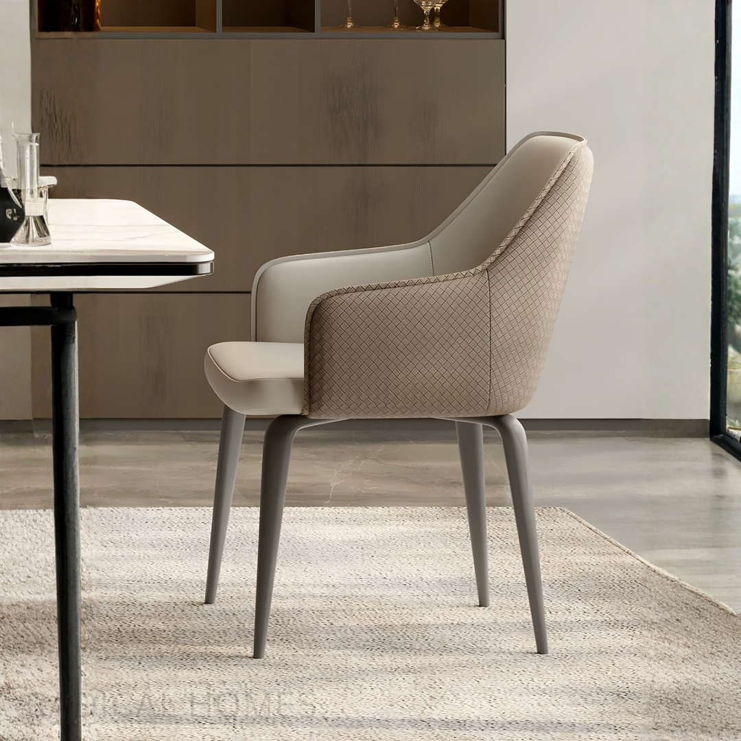 MIRELLY Modern Leather Dining Armchair