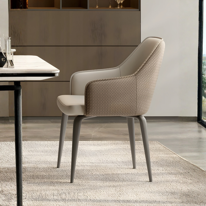 MIRELLY Modern Leather Dining Armchair