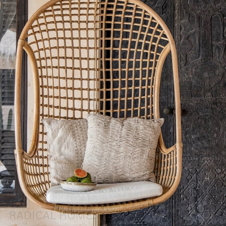 HANGI Rustic Rattan Swing Chair