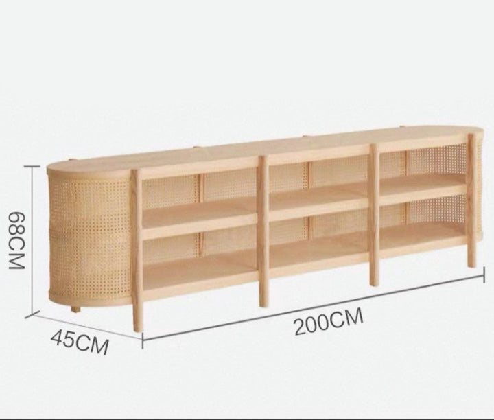 RIVECA Rustic Rattan Console