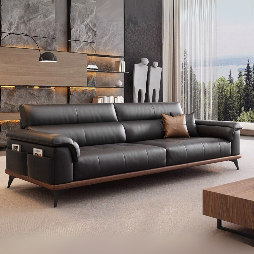 CHEL Modern Genuine Leather Sofa - Radical Homes Singapore