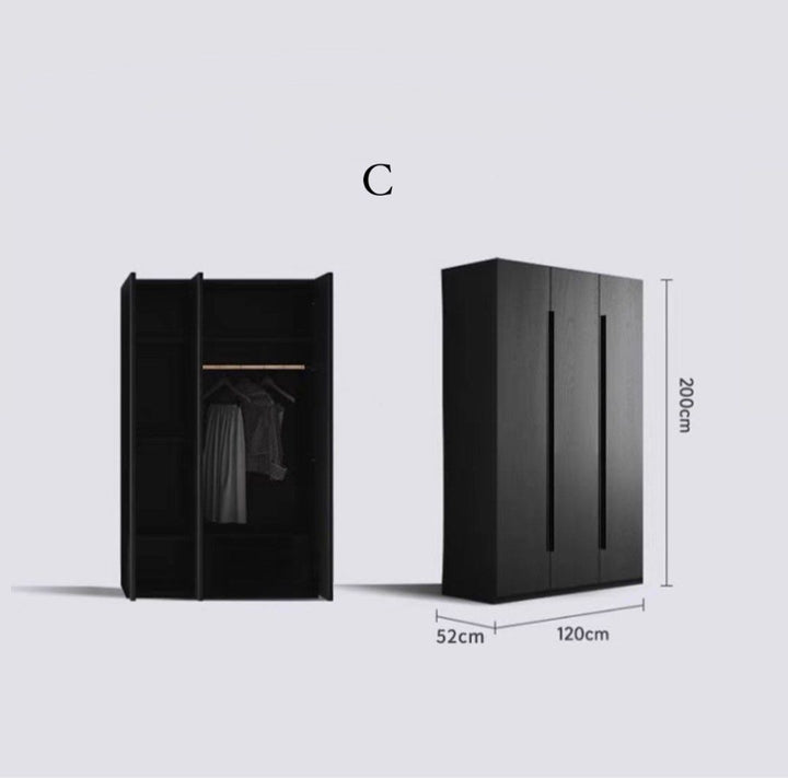 HENRYK Modern Black Wardrobe