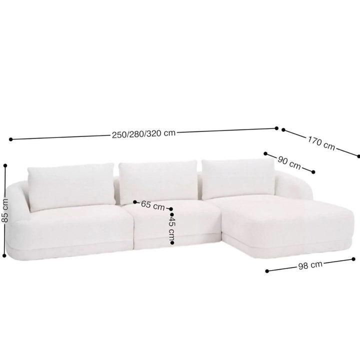 DAYN Modern Performance Boucle Sectional Sofa