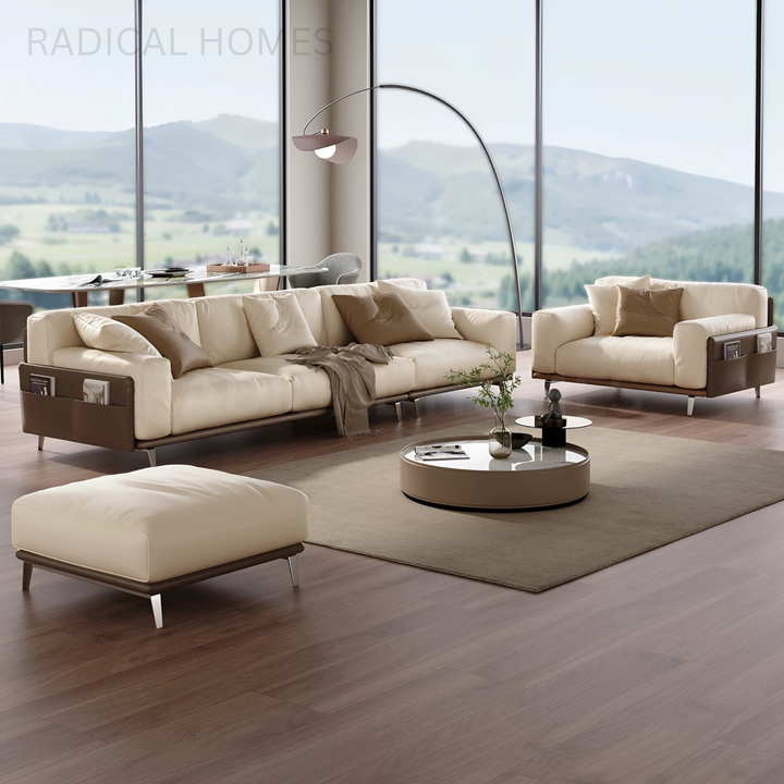 CARVELA Modern Leather Lounge Sofa - Radical Homes Singapore