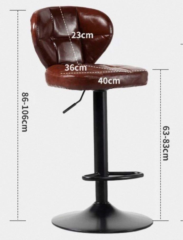 JAQUIN Modern Leather Bar Stool