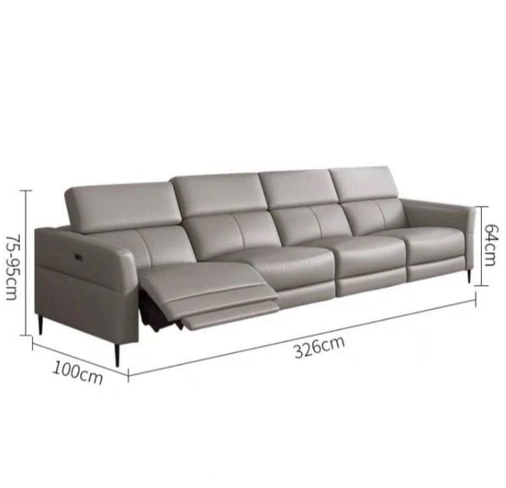 AUTORA Sectional Electric Recliner Leather Sofa