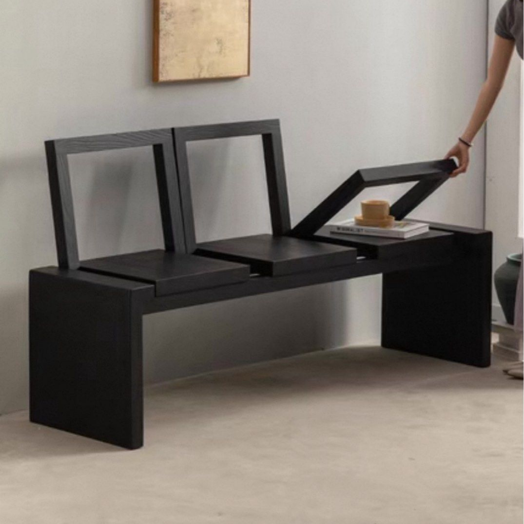 YELLI Modern Pine Wood Foldable Bench