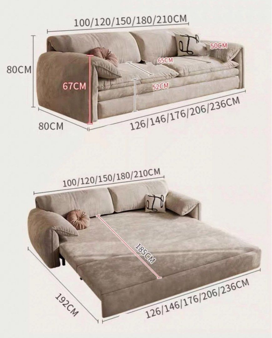 SEJJEN Scratch Resistant Storage Sofa Bed
