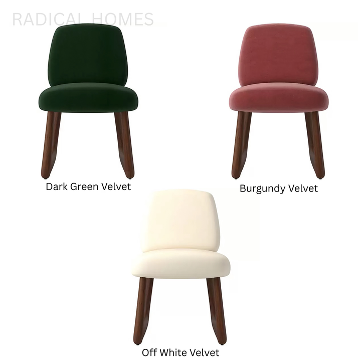 RENEE Modern Boucle Solid Wood Dining Chair - Radical Homes Singapore
