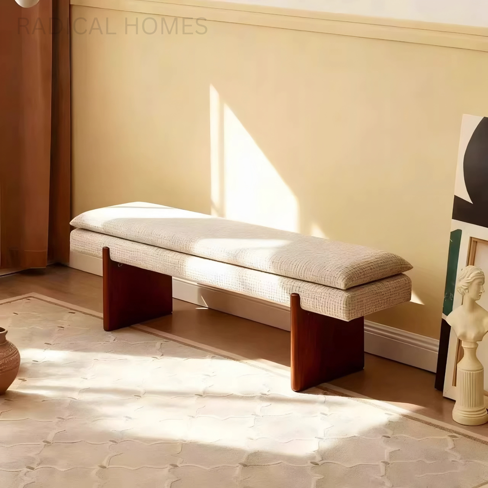 SOLEE Modern Fabric Bench - Radical Homes Singapore