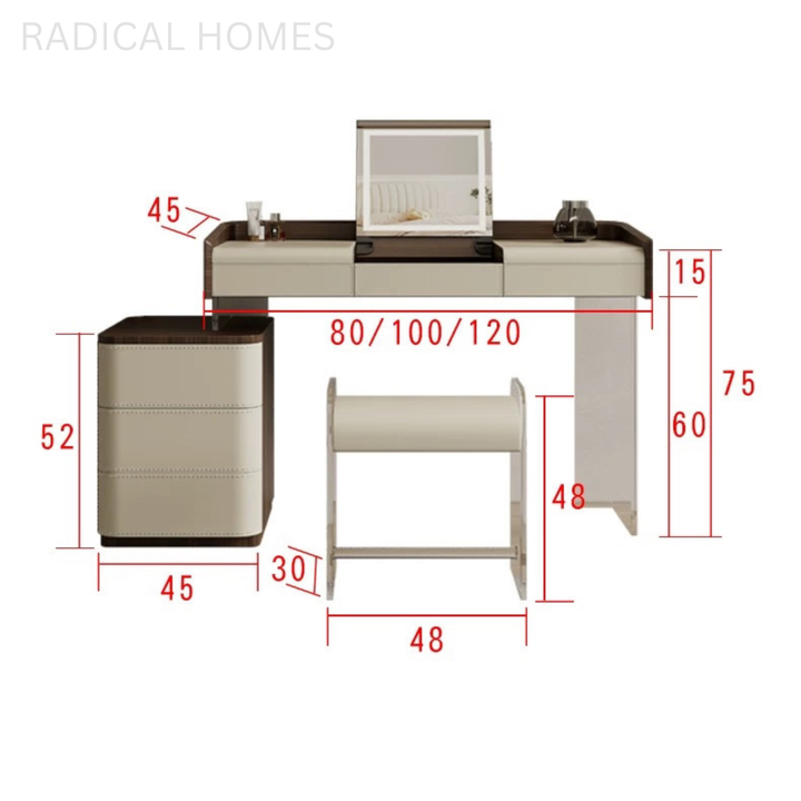 NOVARA Modern Acrylic Vanity Table - Radical Homes Singapore