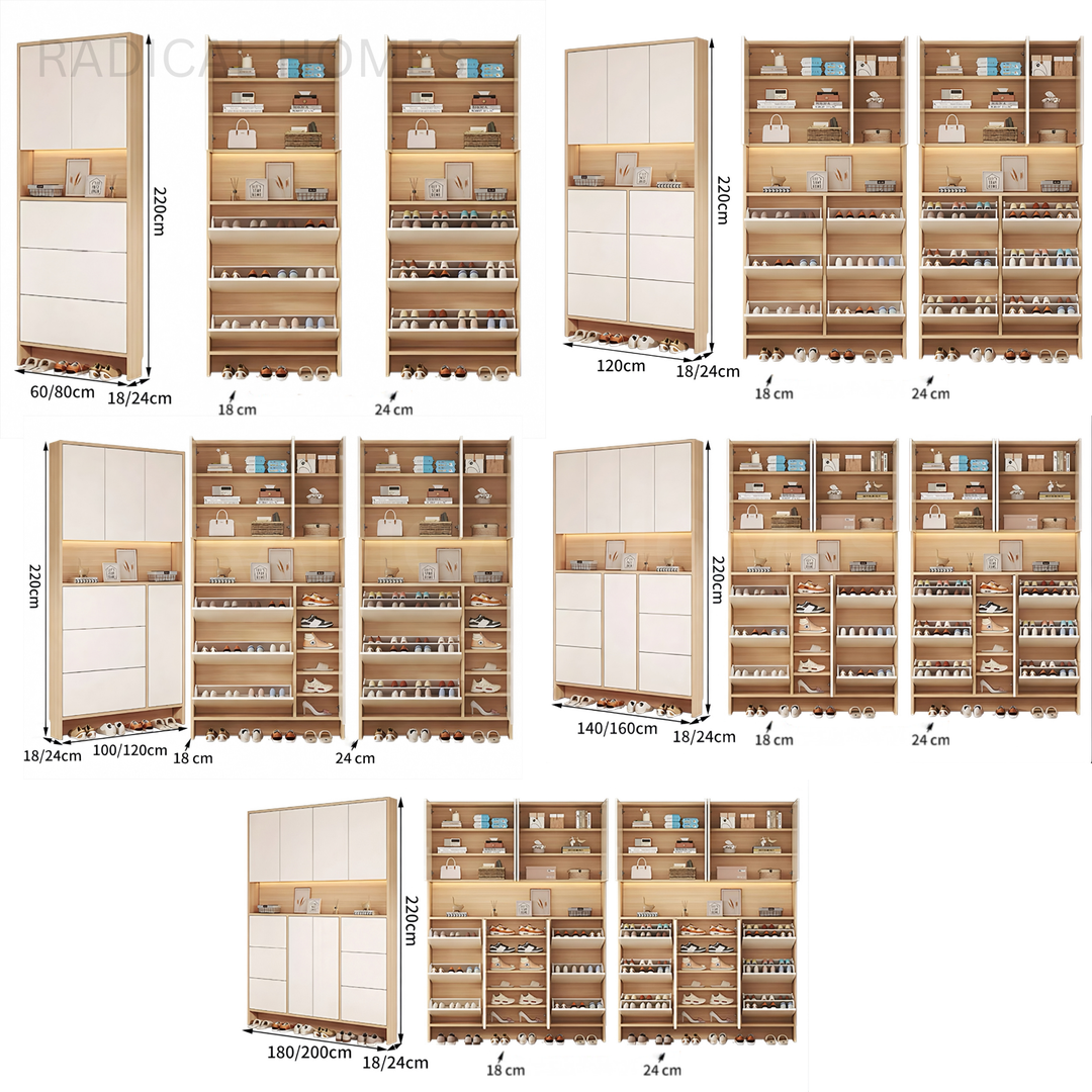 SIMIE Modern Slim Entryway Shoe Cabinet