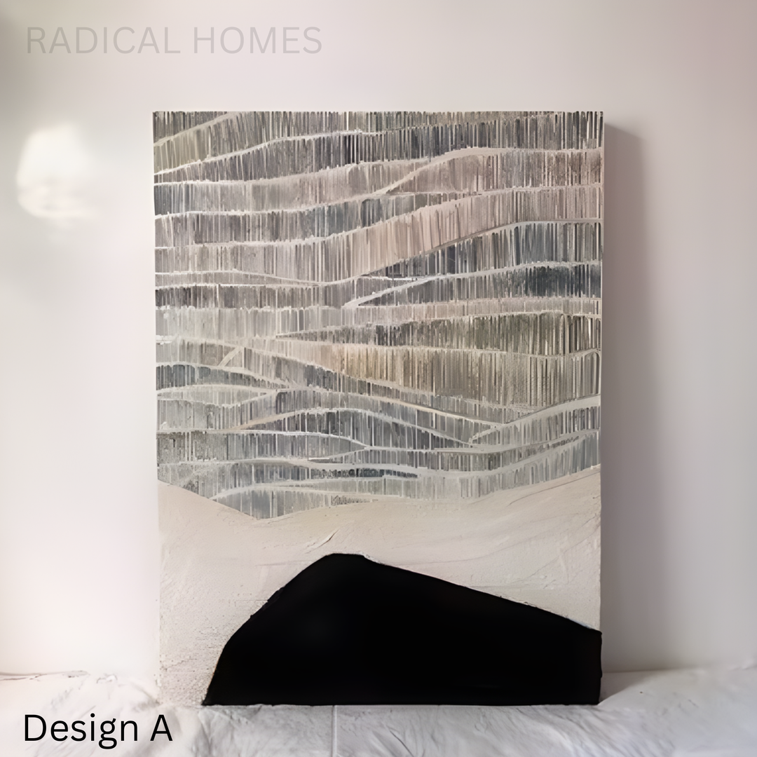YEN Pure Hand-Painted Minimalist Abstract Oil Painting - Radical Homes Singapore