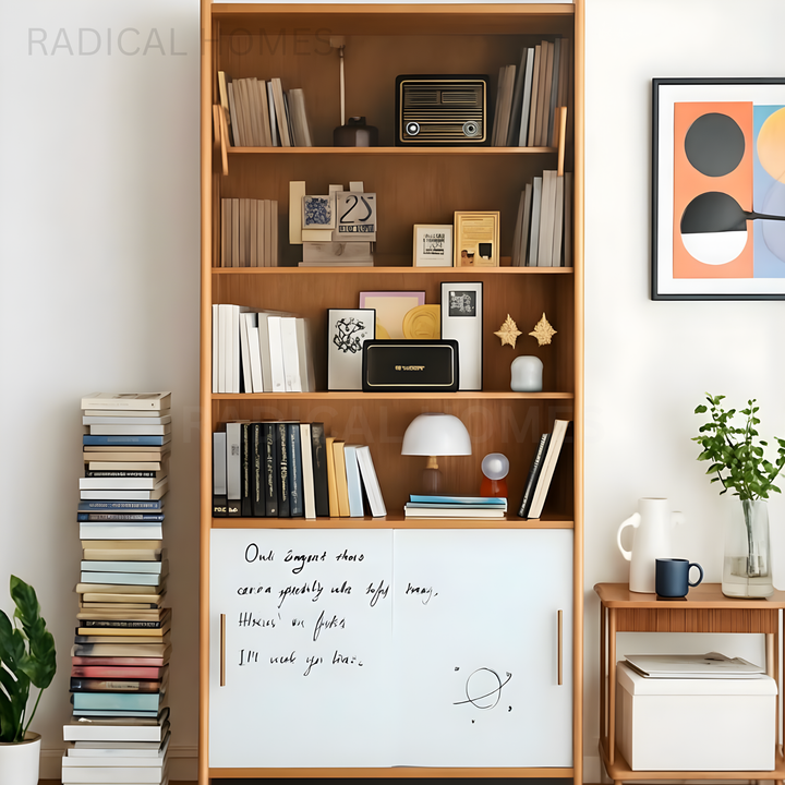 DIM Japandi Solid Wood Display Cabinet - Radical Homes Singapore