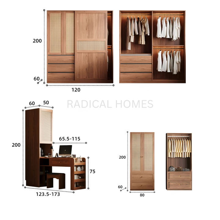 REGALIA Rustic Solid Wood Wardrobe