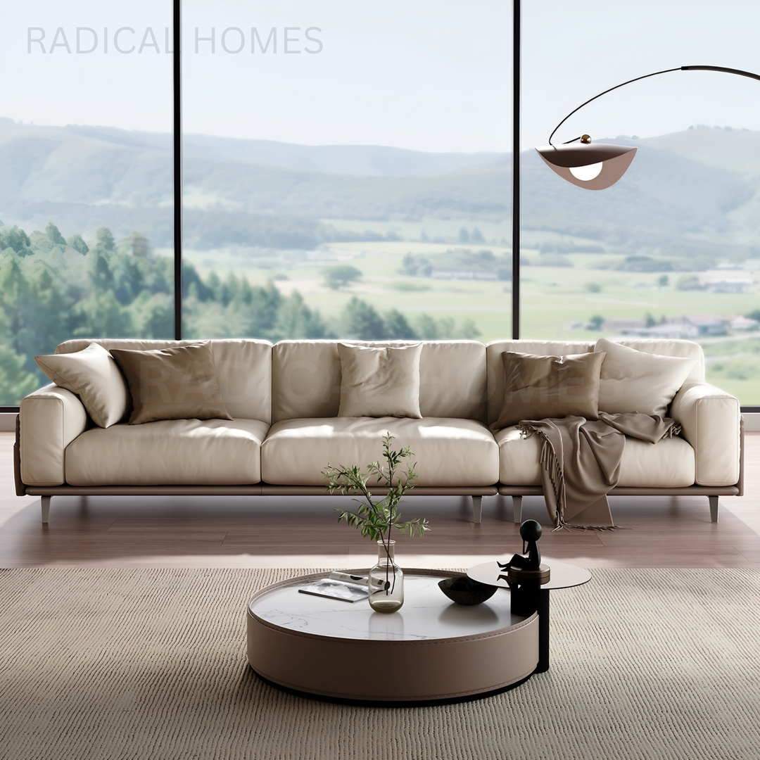 CARVELA Modern Leather Lounge Sofa - Radical Homes Singapore