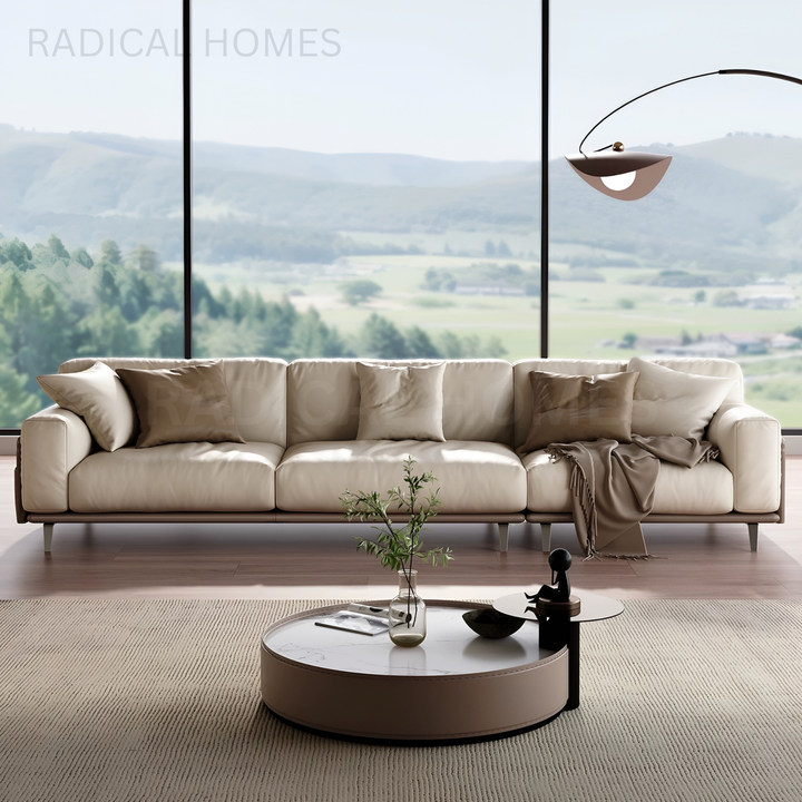 CARVELA Modern Leather Lounge Sofa - Radical Homes Singapore