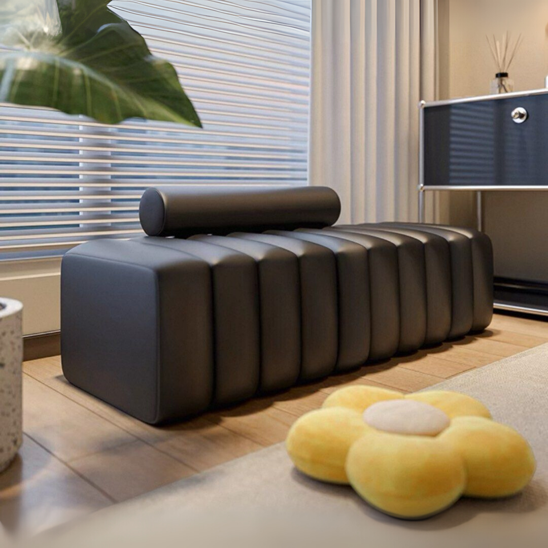 GABRI Modern Leather Bench