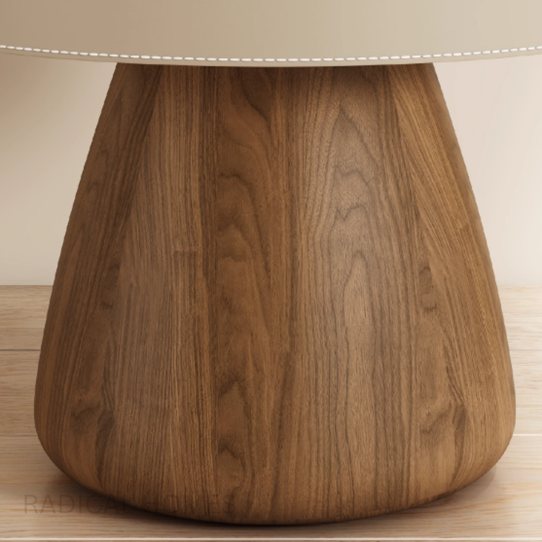 TINMA Modern Saddle Leather Bedside Table