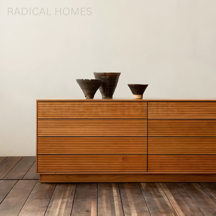 ANTHOM Modern Solid Wood TV Console - Radical Homes Singapore