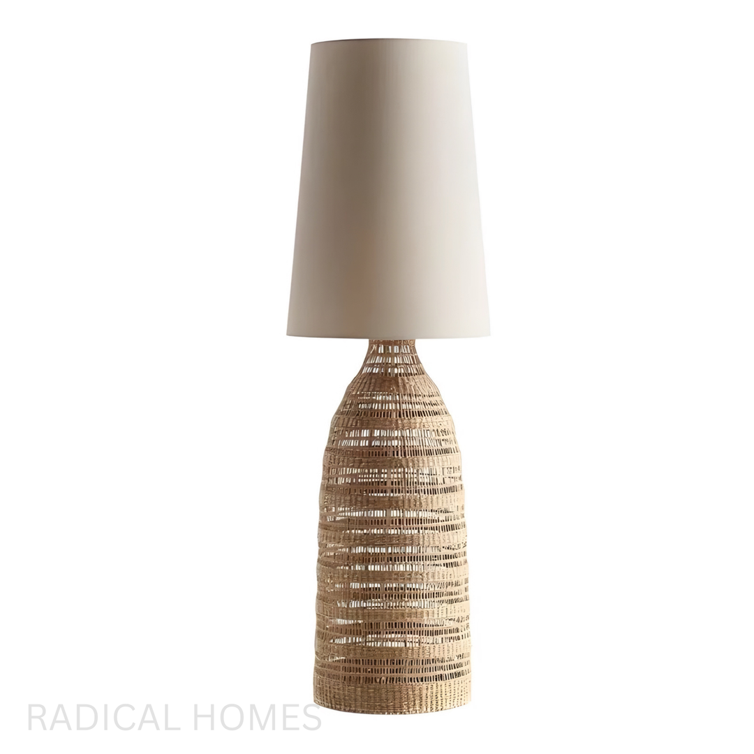 ZENORA Modern Woven Rattan Floor Lamp