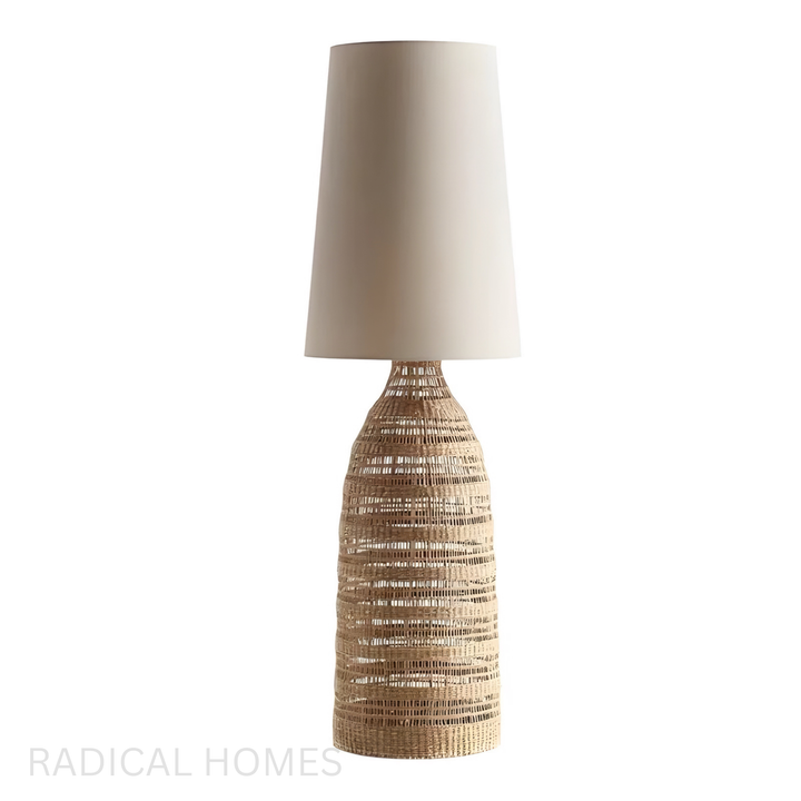 ZENORA Modern Woven Rattan Floor Lamp