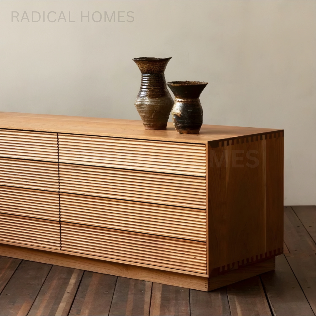ANTHOM Modern Solid Wood TV Console - Radical Homes Singapore