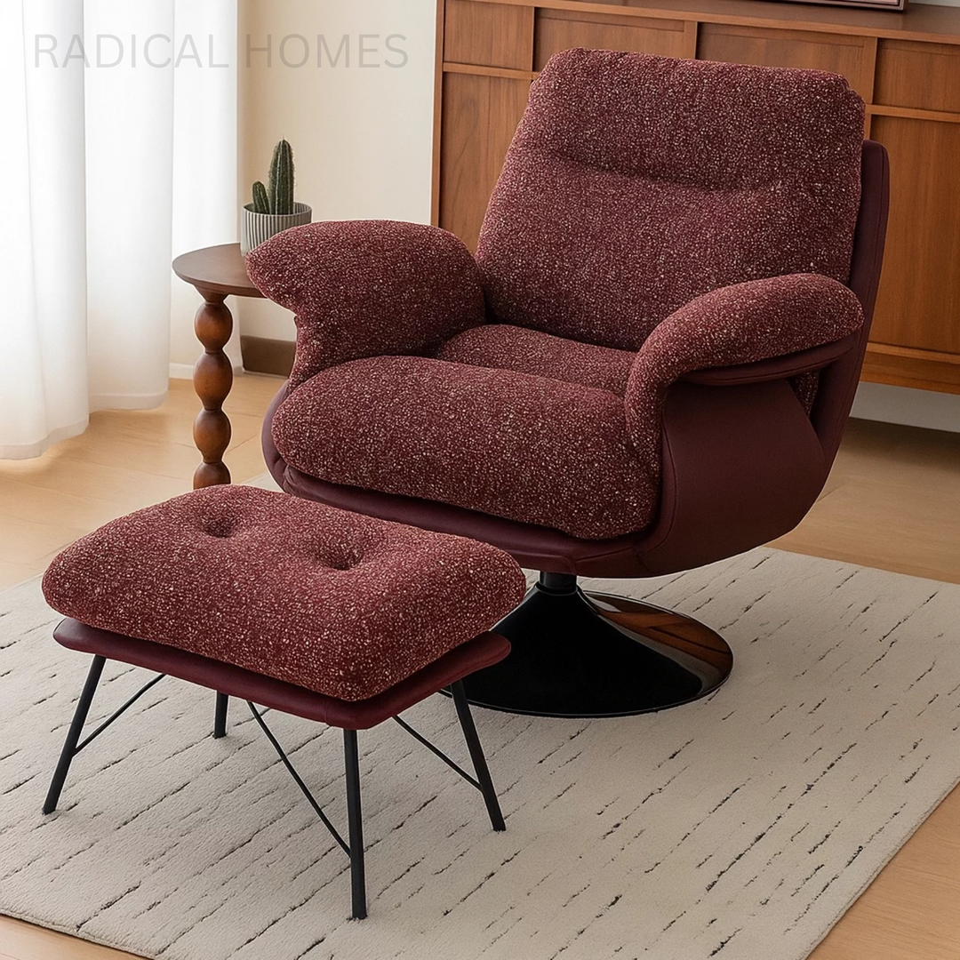 ORVANO Modern Swivel Lounge Chair - Radical Homes Singapore