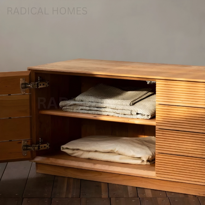 ANTHOM Modern Solid Wood TV Console - Radical Homes Singapore