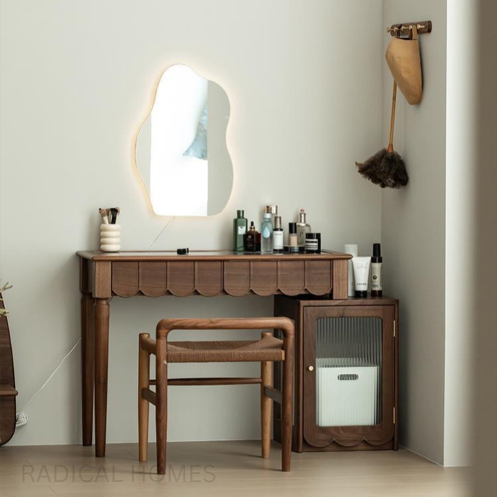 MORI Walnut Wood Vanity Table