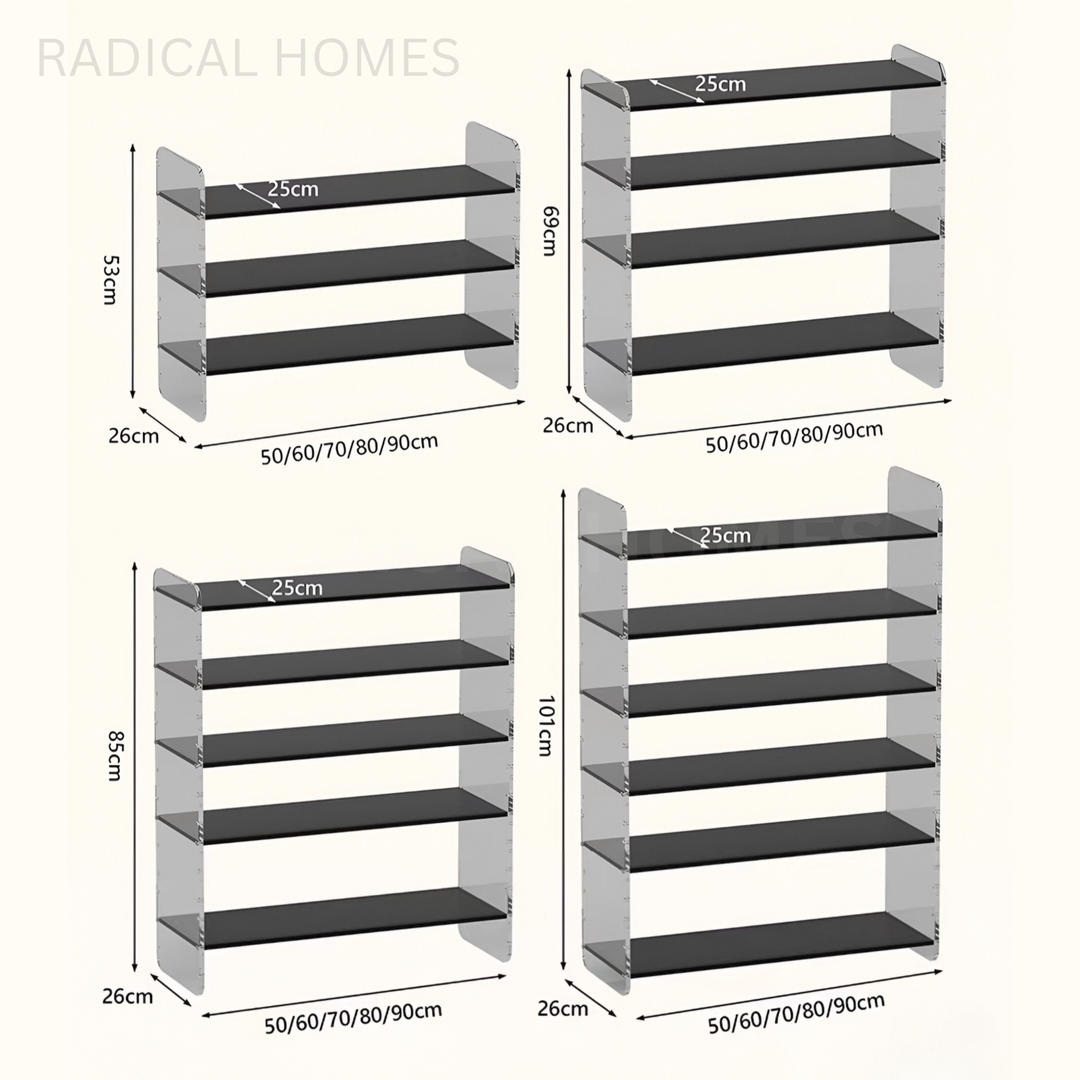 MILAN Modern Acrylic Shoe Rack