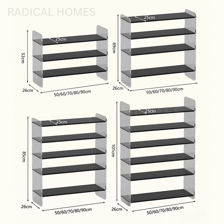 MILAN Modern Acrylic Shoe Rack