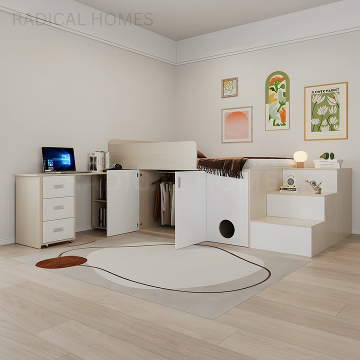 KALER Modern Multipurpose Storage Bedframe - Radical Homes Singapore