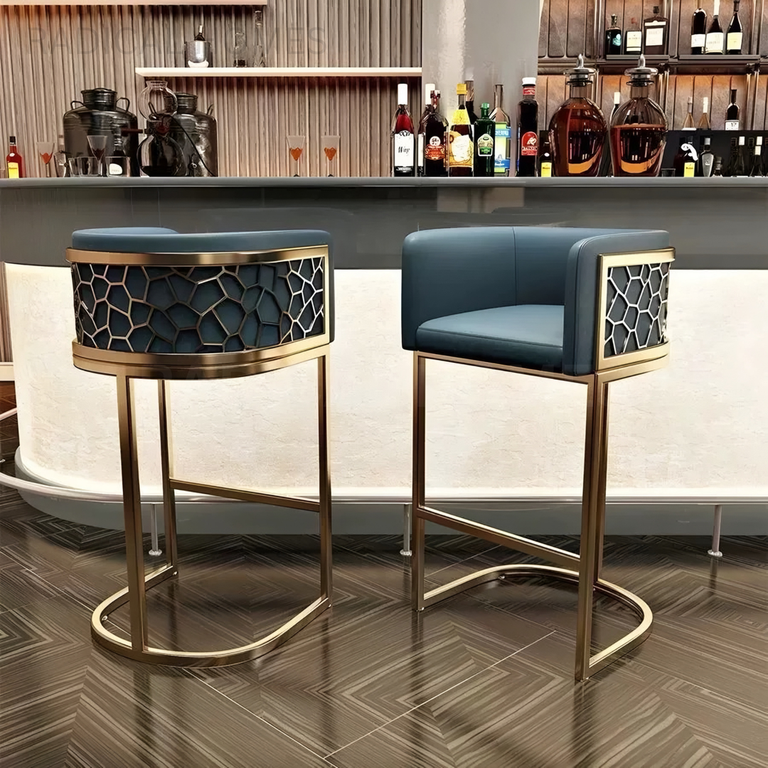 JAMESON Modern Velvet Bar Stool - Radical Homes Singapore