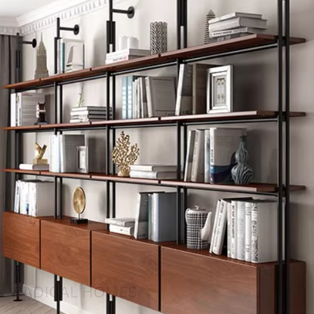 RIVET Rustic Industrial Bookshelf