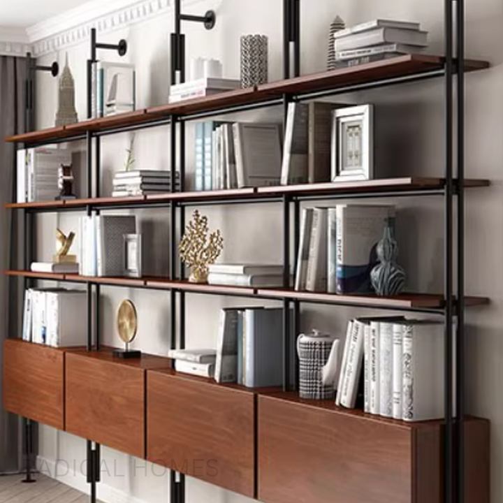 RIVET Rustic Industrial Bookshelf