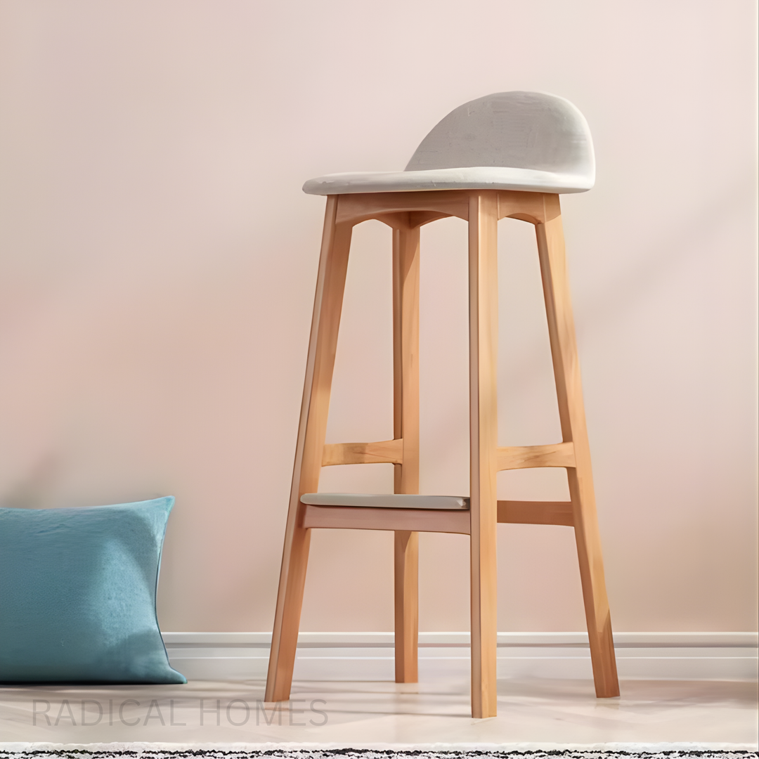 ALDER Modern Wooden Bar Stool