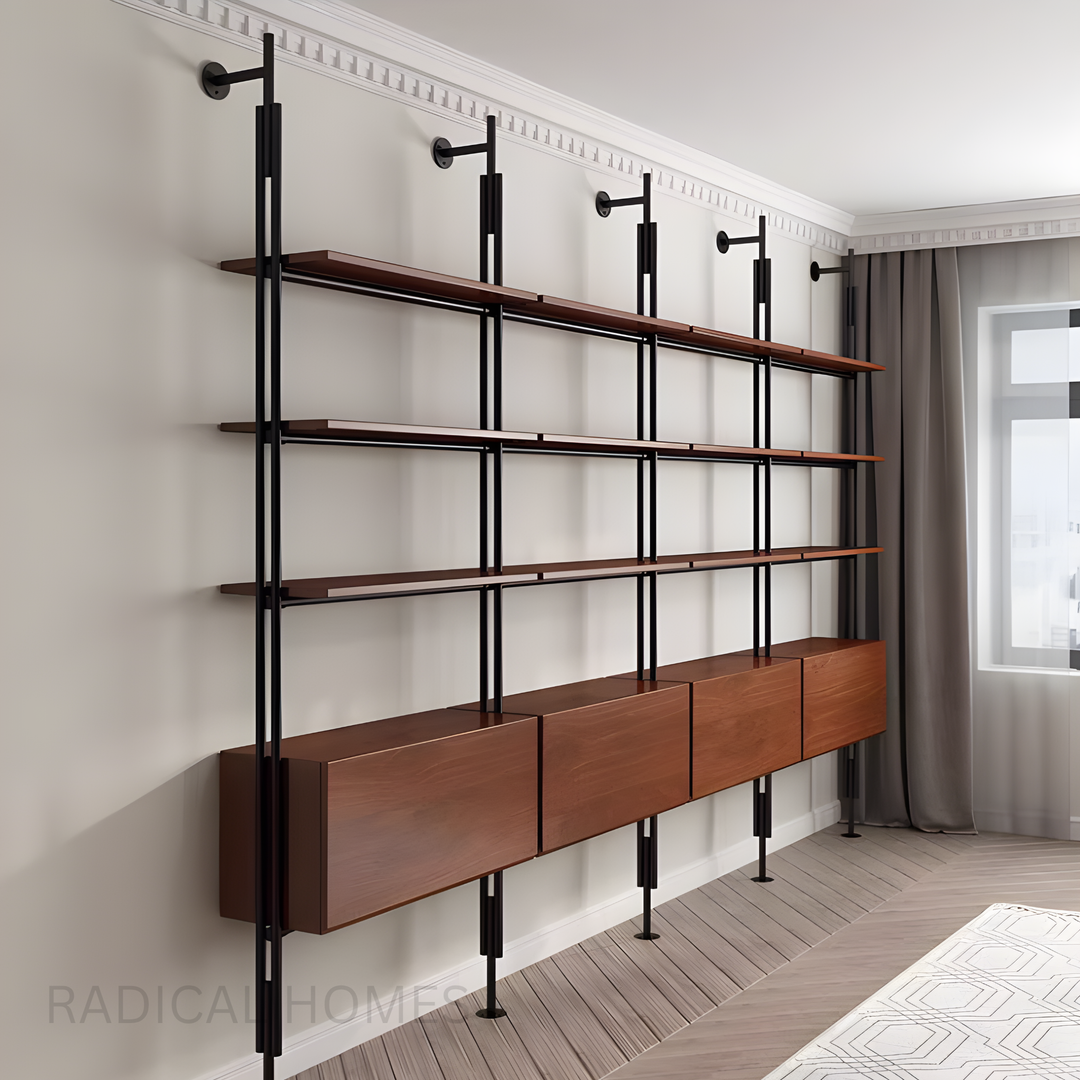 Rustic Rivit RIVET Rustic Industrial Bookshelf – Radical Homes