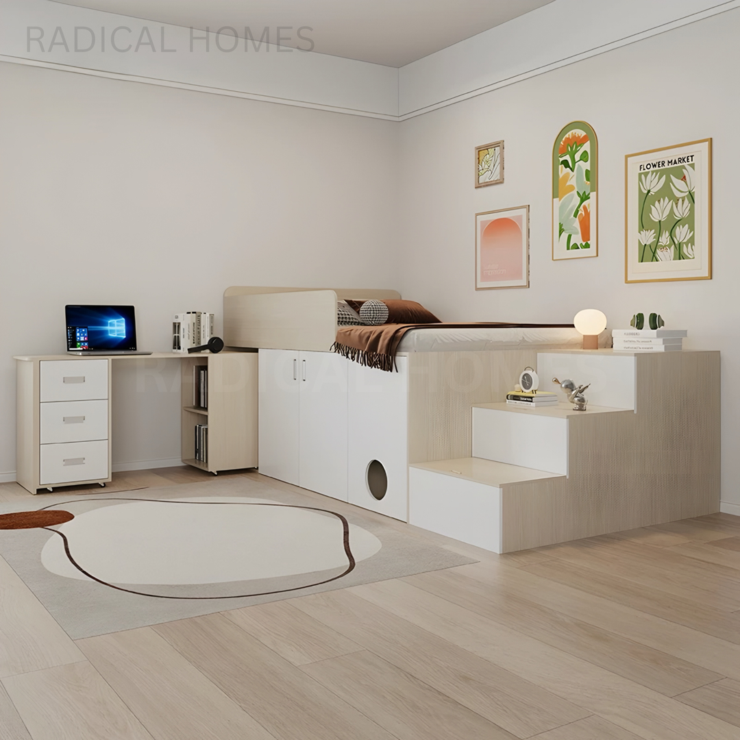 KALER Modern Multipurpose Storage Bedframe - Radical Homes Singapore