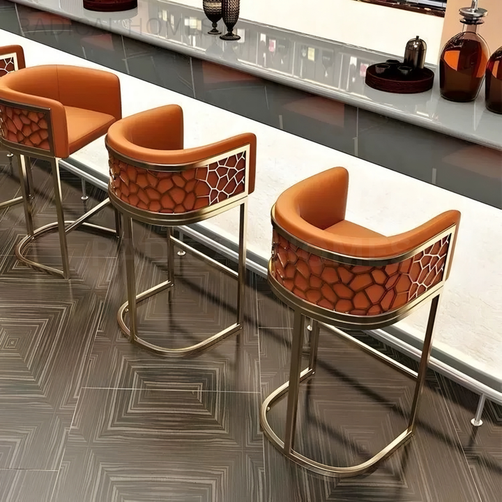 JAMESON Modern Velvet Bar Stool - Radical Homes Singapore