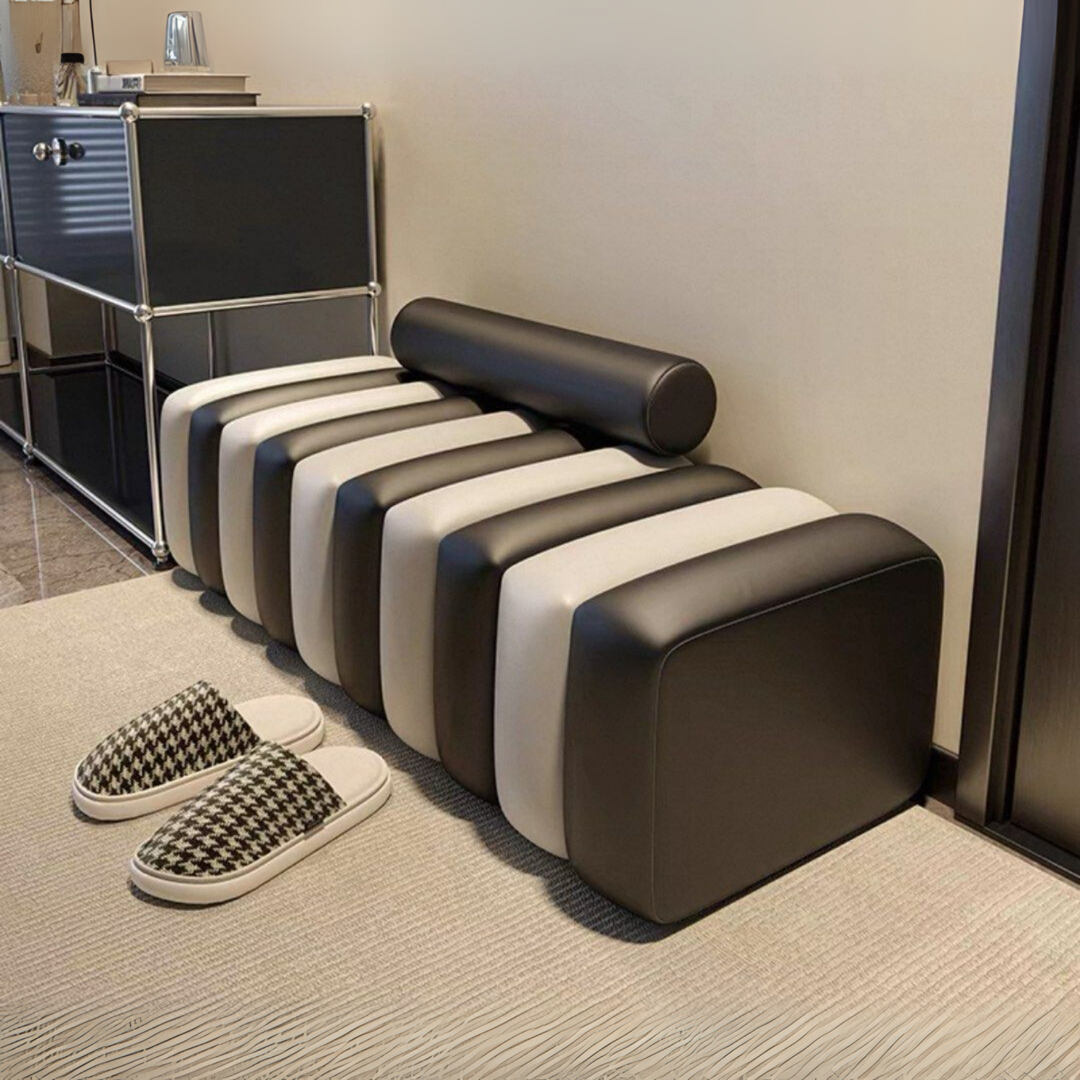 GABRI Modern Leather Bench
