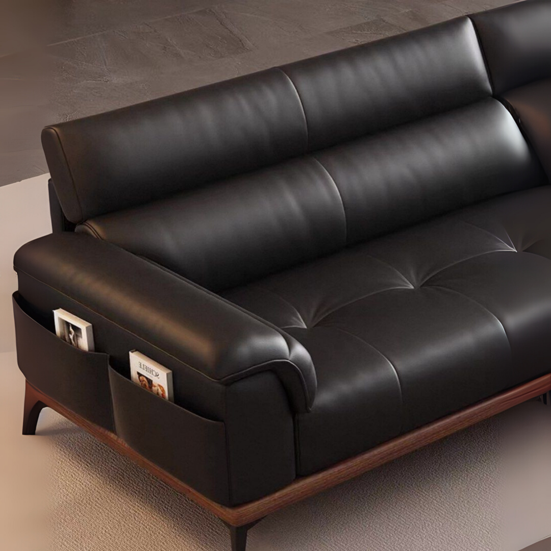 CHEL Modern Genuine Leather Sofa - Radical Homes Singapore