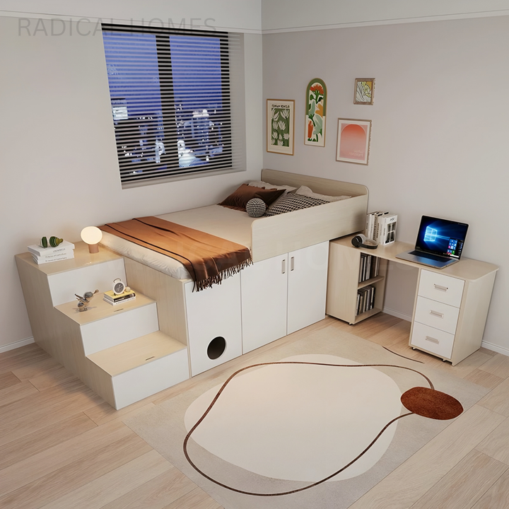 KALER Modern Multipurpose Storage Bedframe - Radical Homes Singapore