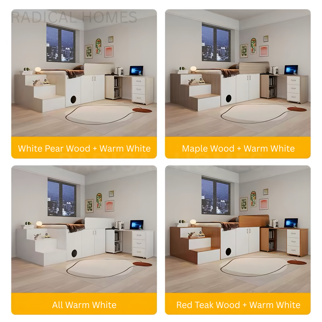 KALER Modern Multipurpose Storage Bedframe - Radical Homes Singapore